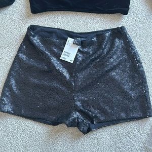 Hm sequin shorts size 6